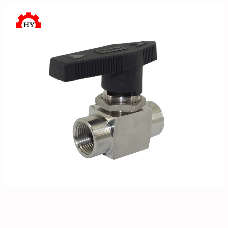 SS 2 way cylinder female thread instrument ball valve
