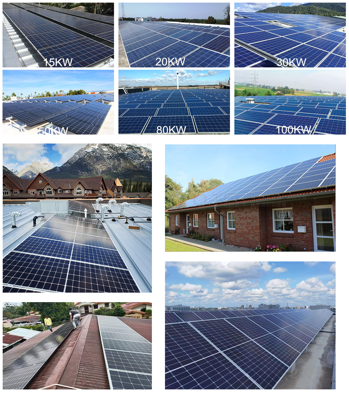 25Kw On grid With Kit Solar Panel High Efficiency solar power system