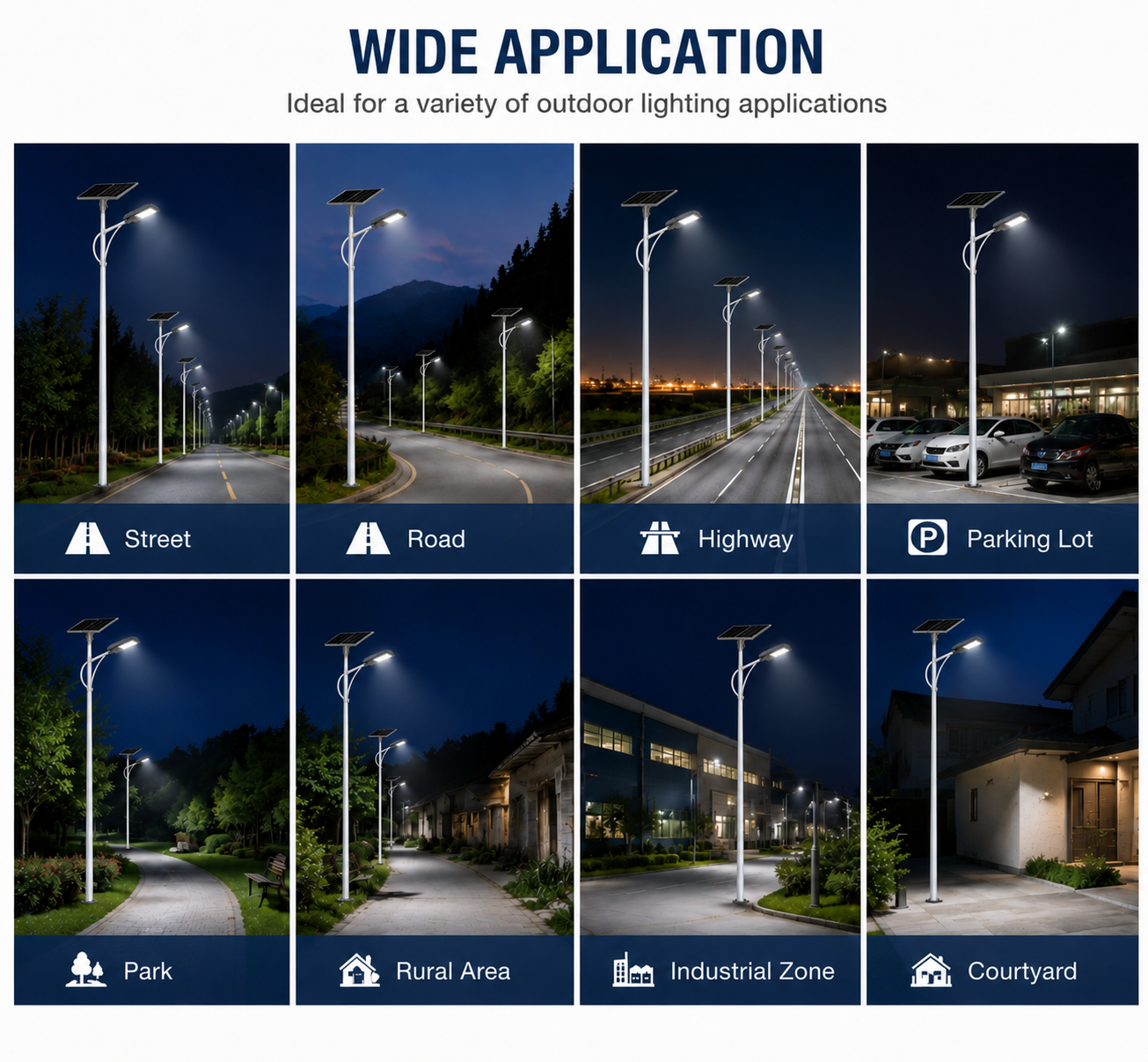Commercial Large Project Customizable High Brightness Outdoor Road Split Solar Street Light  