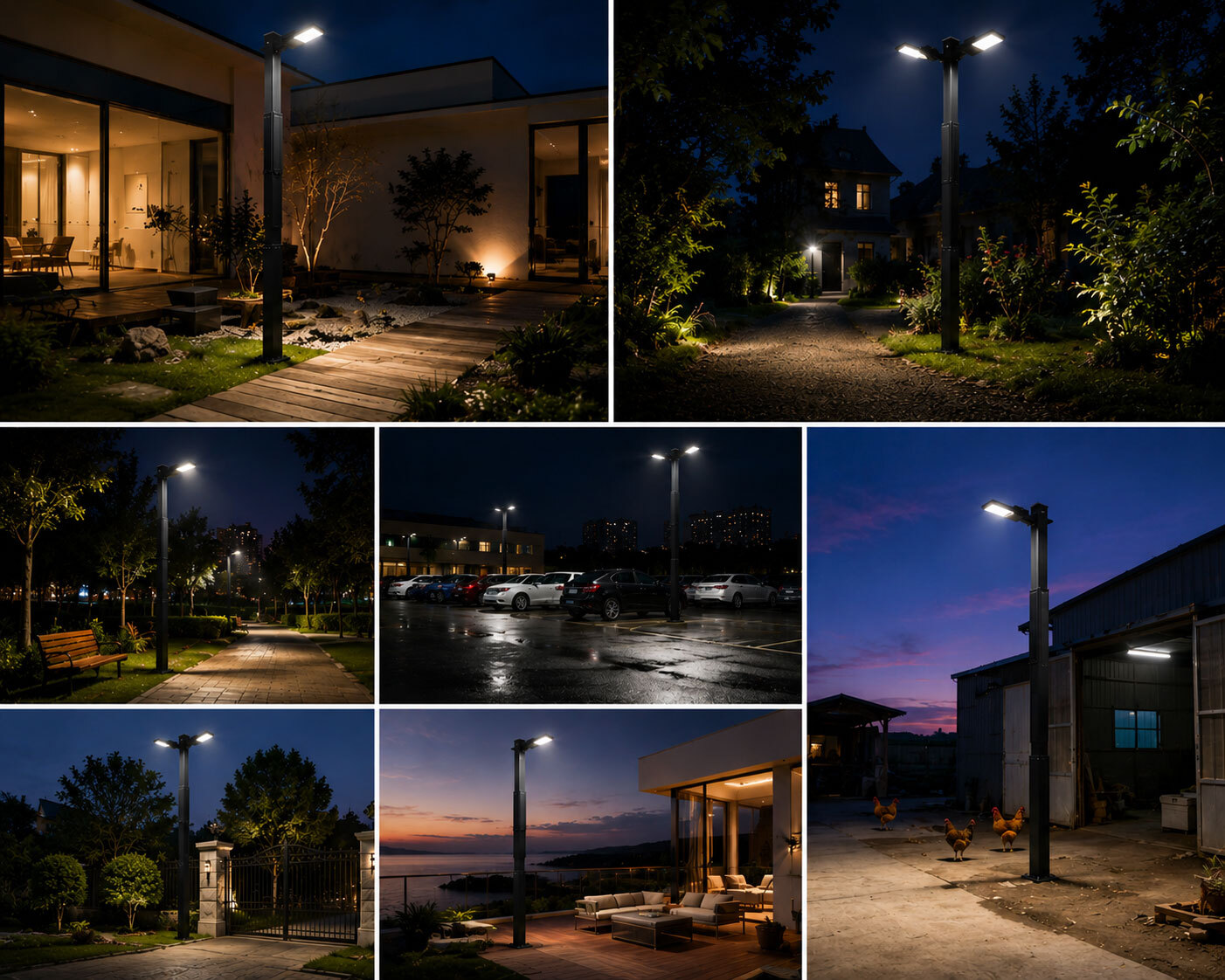 Modern Solar Garden Light Outdoor Landscape Pathway Lighting For Villa Courtyard Projects  