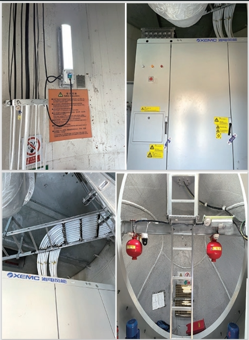 Automatic fire protection system of a wind generator