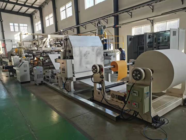 Bio plastic PLA PBAT PBS and kraft paper coating machine paper poly coating machine
