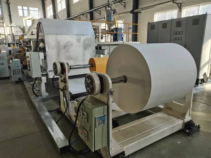 Bio plastic PLA PBAT PBS and kraft paper coating machine paper poly coating machine