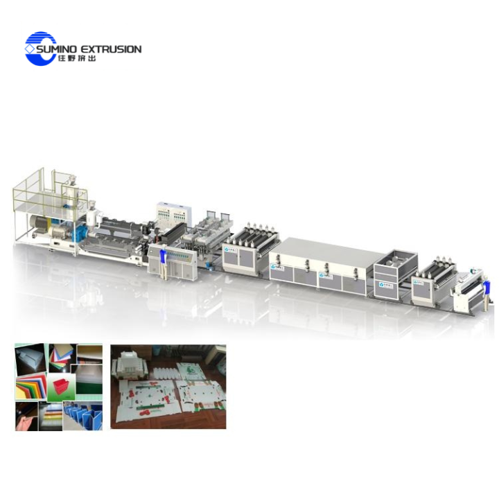 PP hollow grid corrugated sheet making machine