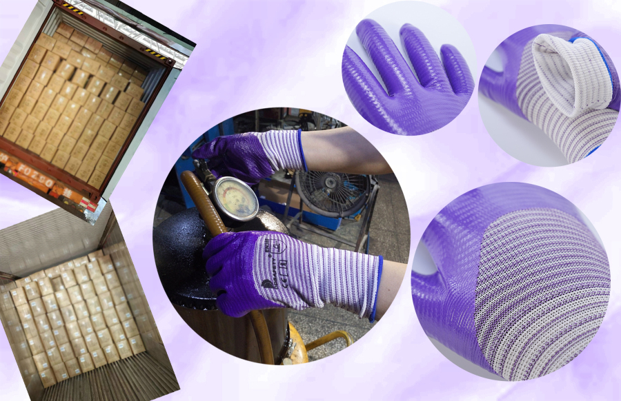 New Bulk Shipment Alert: Premium 13 Gauge Zebra Purple Mixed Gloves Now Available