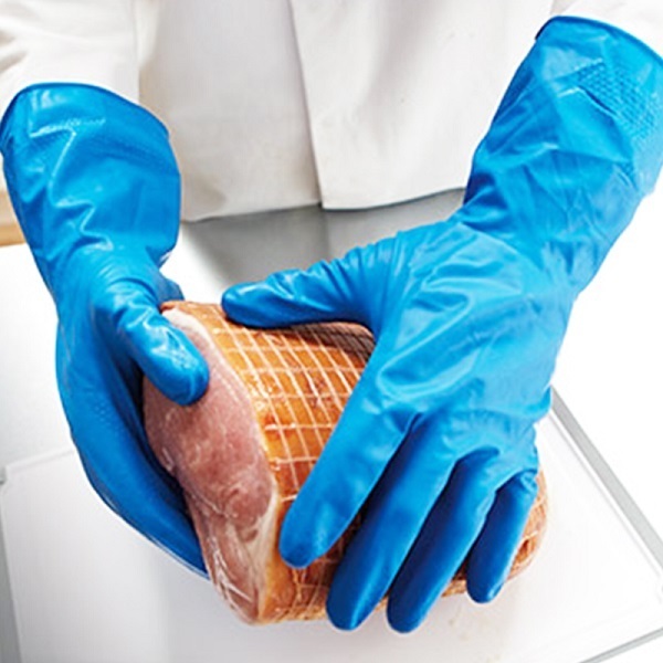 SGS-Certified Blue Latex Gloves | Food-Grade Safety, EU-Compliant