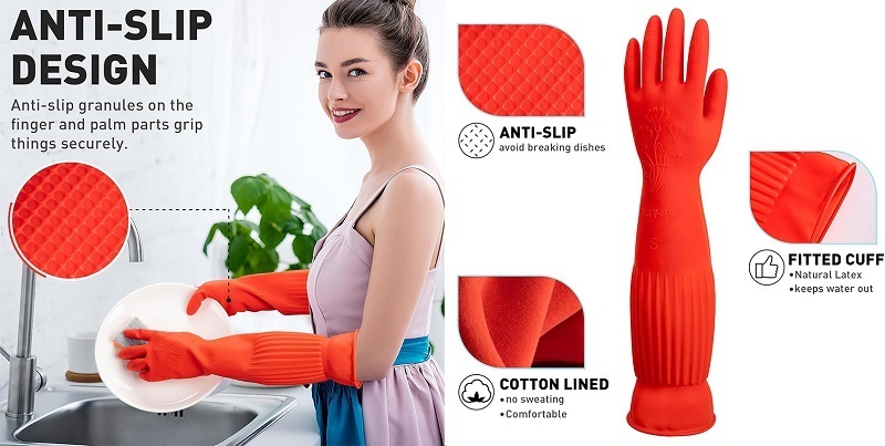 Warm Flocked Latex Gloves – Extended Defense