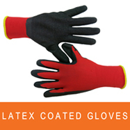 Non Slip Cut Resistant Level 5 Work Safety Rubber Gloves Firm Grip Crinkle Latex Outdoor Working Gloves-DNL711  