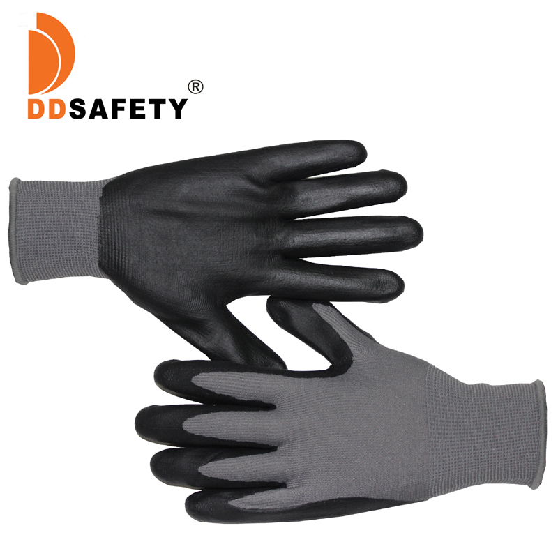 US Hot selling Sandy Nitrile Gloves Nylon Nitrile Palm Coated Industrial Work Gloves-DNN468  