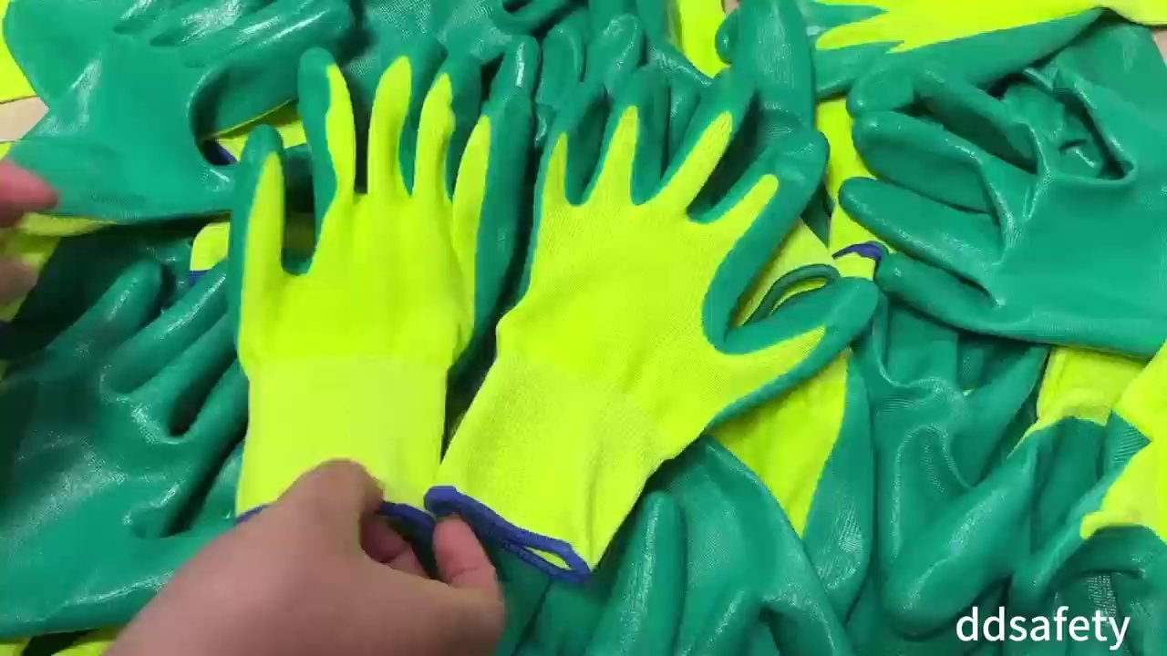 Nylon Polyester Seamless Nitrile Smooth Coated Safety Work Gloves - DNN416 Nylon Polyester Seamless Nitrile Smooth Coated Safety Work Gloves - DNN416 gloves,nitrile gloves,nitrile coated gloves,Nitrile smooth gloves,Nitrile smooth gloves
