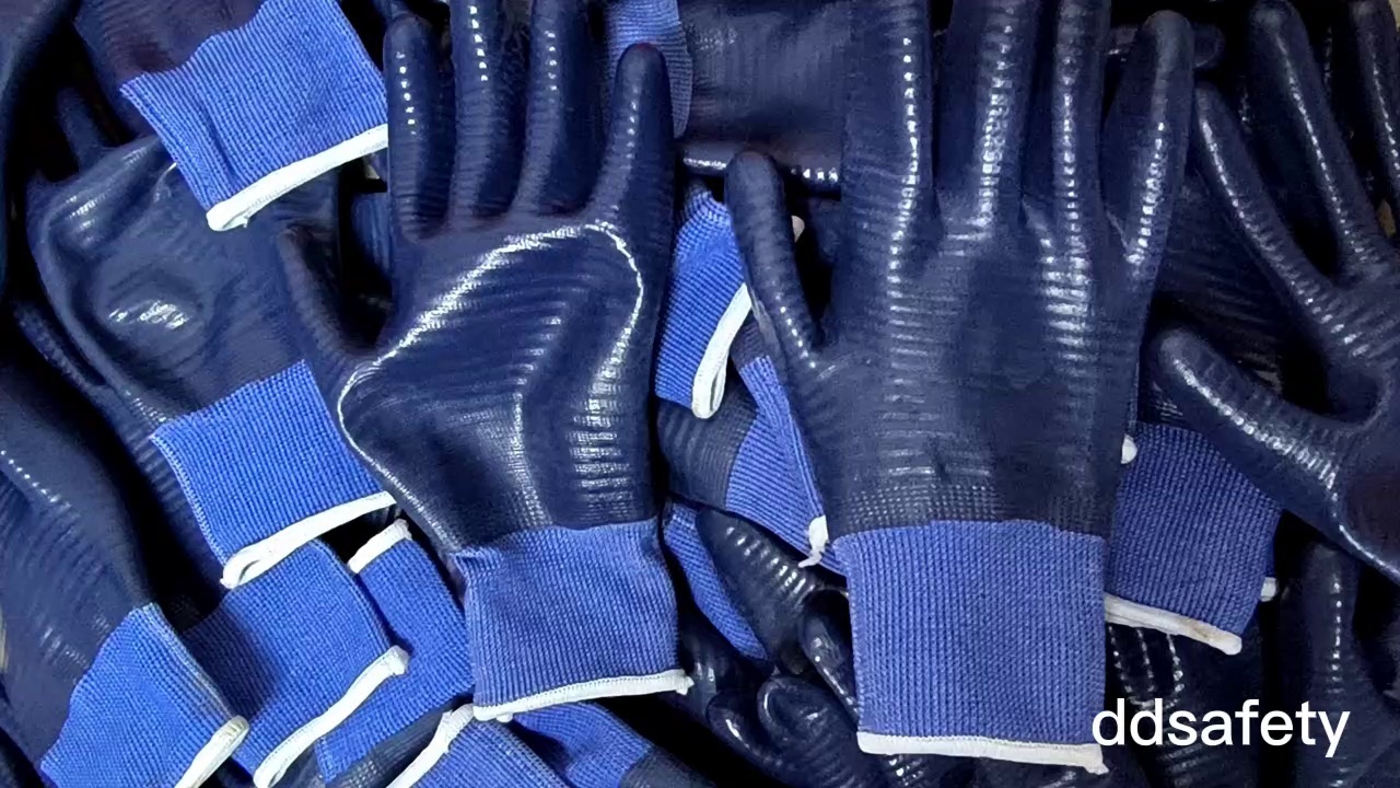 U3 TOUCH Nitrile Fully Coating Mechanical Glove, Gloves with Blue Seamless U3 Polyester Liner - DNN919 U3 TOUCH Nitrile Fully Coating Mechanical Glove, Gloves with Blue Seamless U3 Polyester Liner - DNN919 gloves,work gloves,nitrile gloves,U3 TOUCH polyester-nitrile mechanical glove,mechanical glove,U3 polyester liner