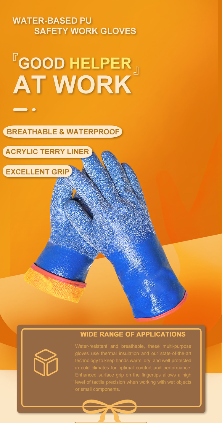 Water-Based PU Gloves, Blue Water-resistant Gloves, Thermal Insulated Gloves, Fisherman Gloves - DPU440 Water-Based PU Gloves, Blue Water-resistant Gloves, Thermal Insulated Gloves, Fisherman Gloves - DPU440 Water-Based PU Gloves,Fisherman Gloves,Thermal Insulated Gloves