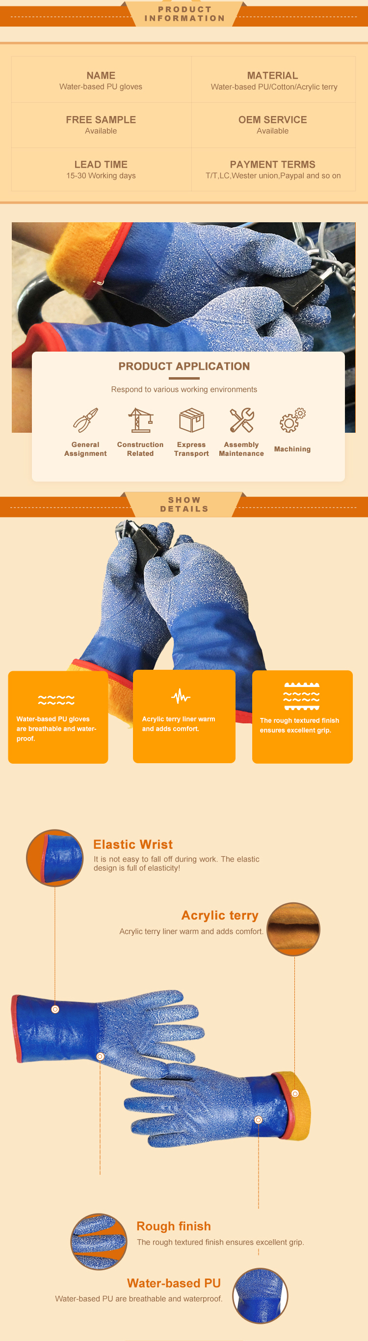 Water-Based PU Gloves, Blue Water-resistant Gloves, Thermal Insulated Gloves, Fisherman Gloves - DPU440 Water-Based PU Gloves, Blue Water-resistant Gloves, Thermal Insulated Gloves, Fisherman Gloves - DPU440 Water-Based PU Gloves,Fisherman Gloves,Thermal Insulated Gloves