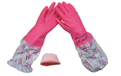 Pink househould PVC glove with flower design PVC cuff,flock lined - DPV930 Pink househould PVC glove with flower design PVC cuff,flock lined - DPV930 gloves,pvc gloves,Acid resistant,Alkali protection,Oil proof