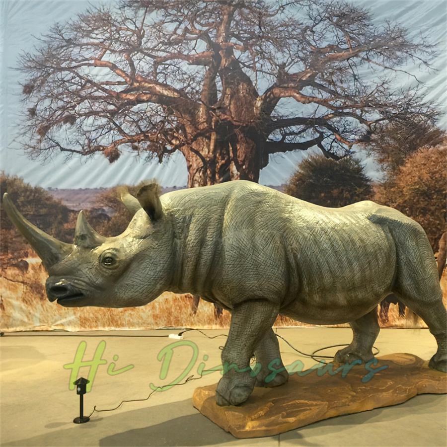 Museum Exhibition Animatronic Animals Rhinoceros | Hi Dinosaurs