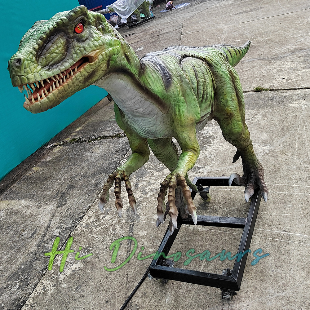 Custom Animatronic Raptor In Green | Hi Dinosaurs