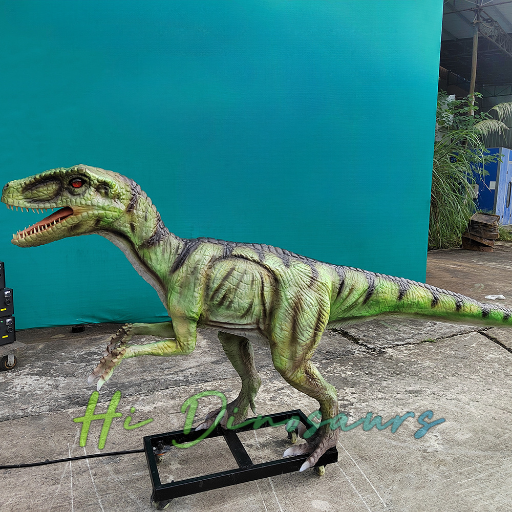 Custom Animatronic Raptor In Green | Hi Dinosaurs