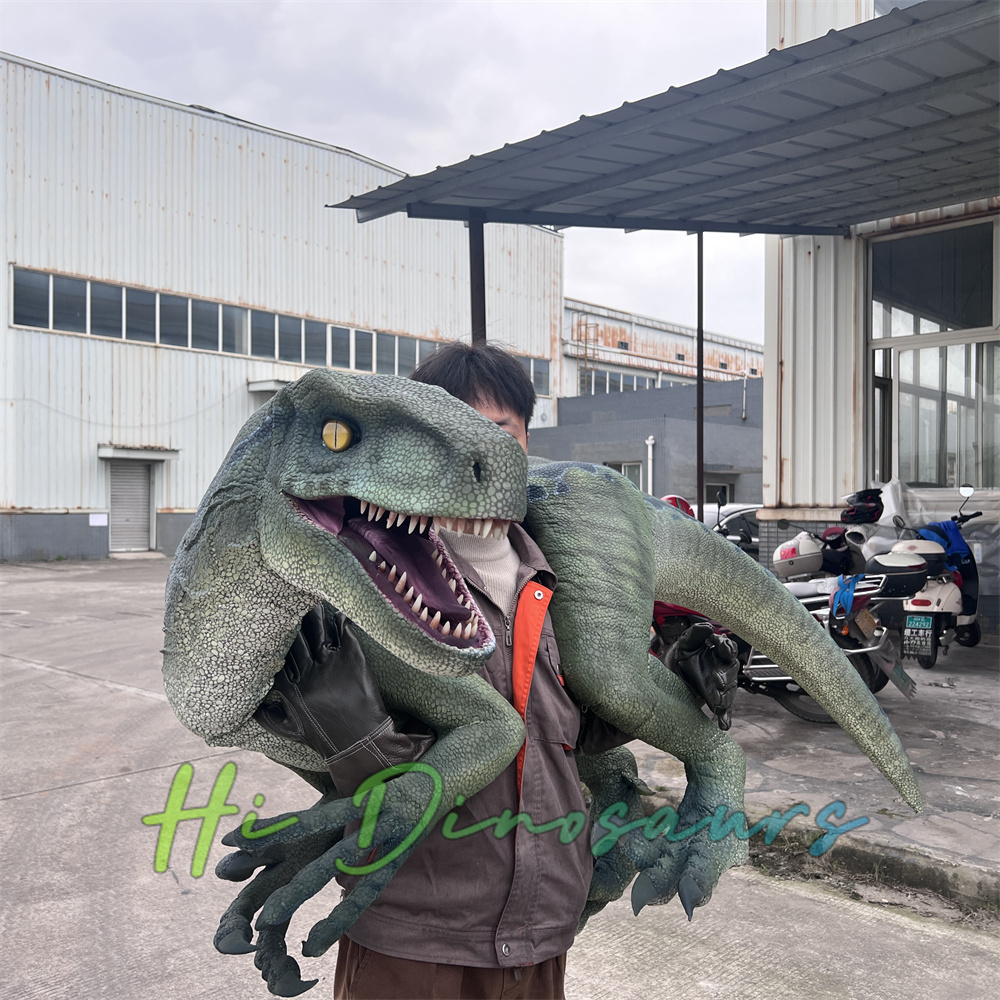 Realistic Juvenile Raptor Shoulder Puppet | Hi Dinosaurs