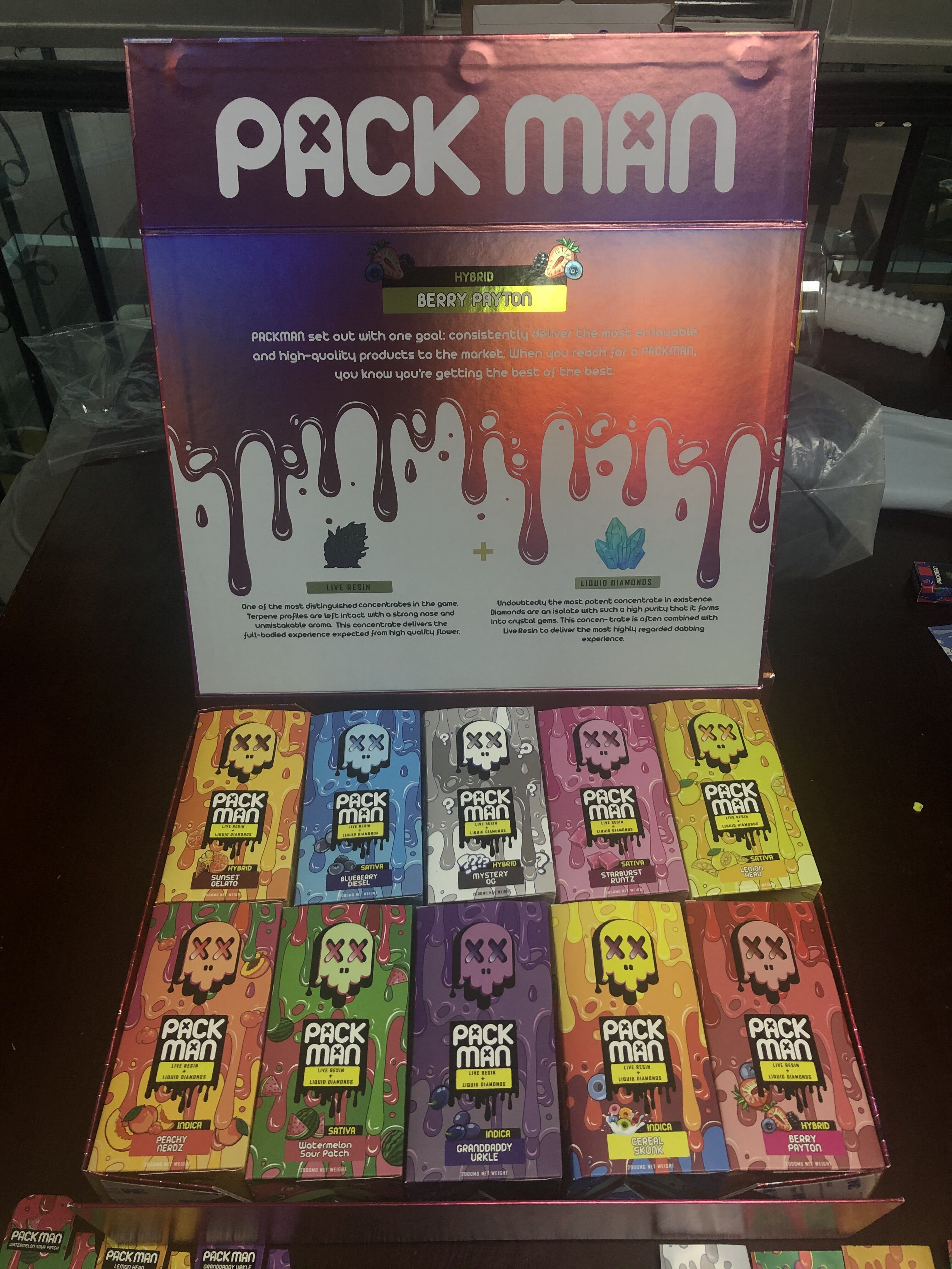 2ML PackMan Pac Man Disposable Vape Pens Rechargeable Vapes 350mAh Ecigs  Pack Man 2g
