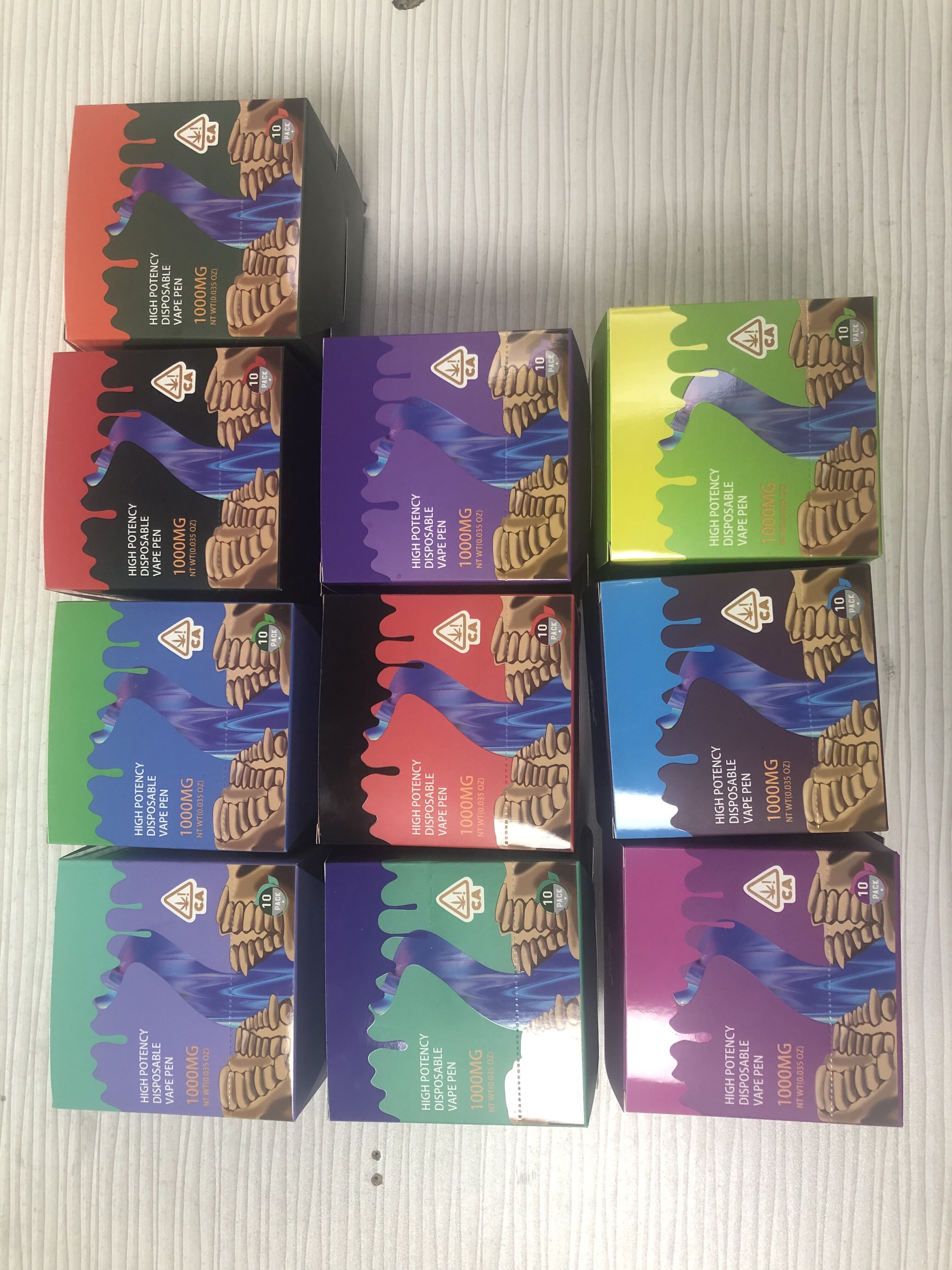 Packwoods X Runtz 1ML 2ML Disposable Vape Pens Empty Cartridges 350mah  Rechargeable Battery Custom Packaging Box Runty