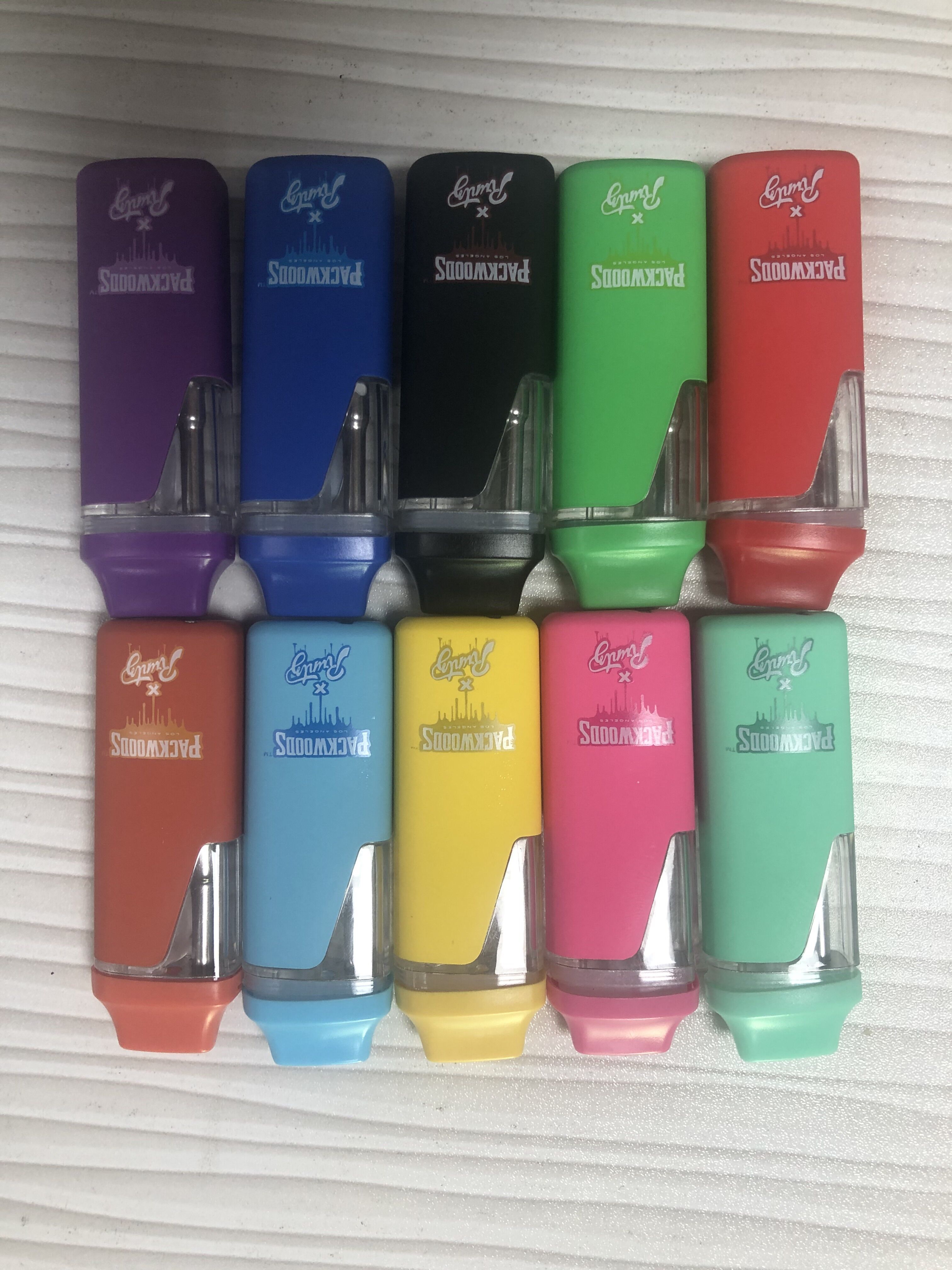 Packwoods X Runtz 1ML 2ML Disposable Vape Pens Empty Cartridges 350mah  Rechargeable Battery Custom Packaging Box Runty