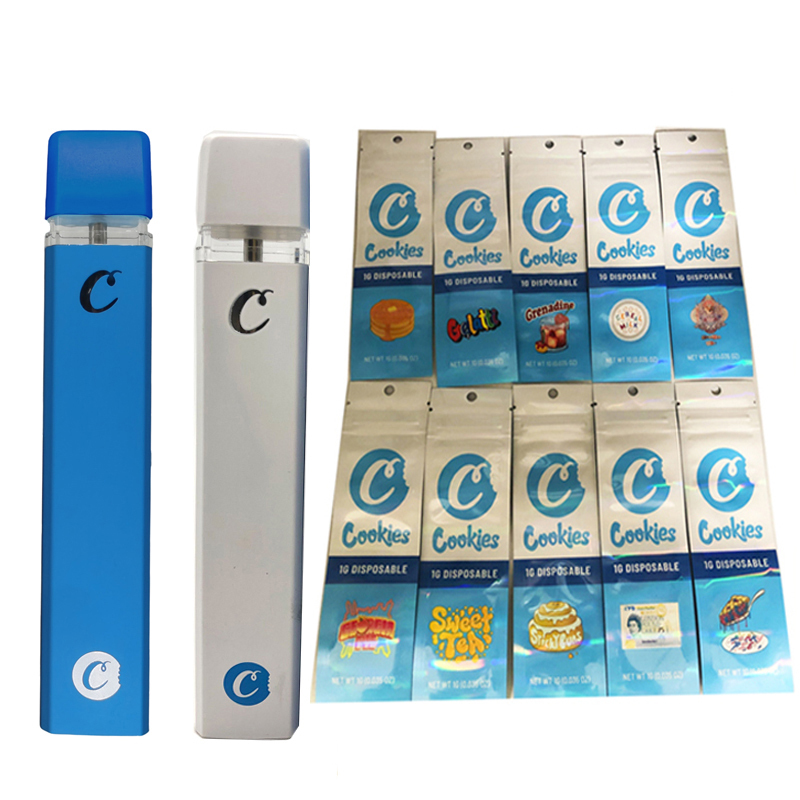 1ML Cookies Disposable Vapes Pens 1gram Rechargeable Battery 320mAh Custom Empty Cartridges OEM Box 1ML Cookies Disposable Vapes Pens 1gram Rechargeable Battery 320mAh Custom Empty Cartridges OEM Box