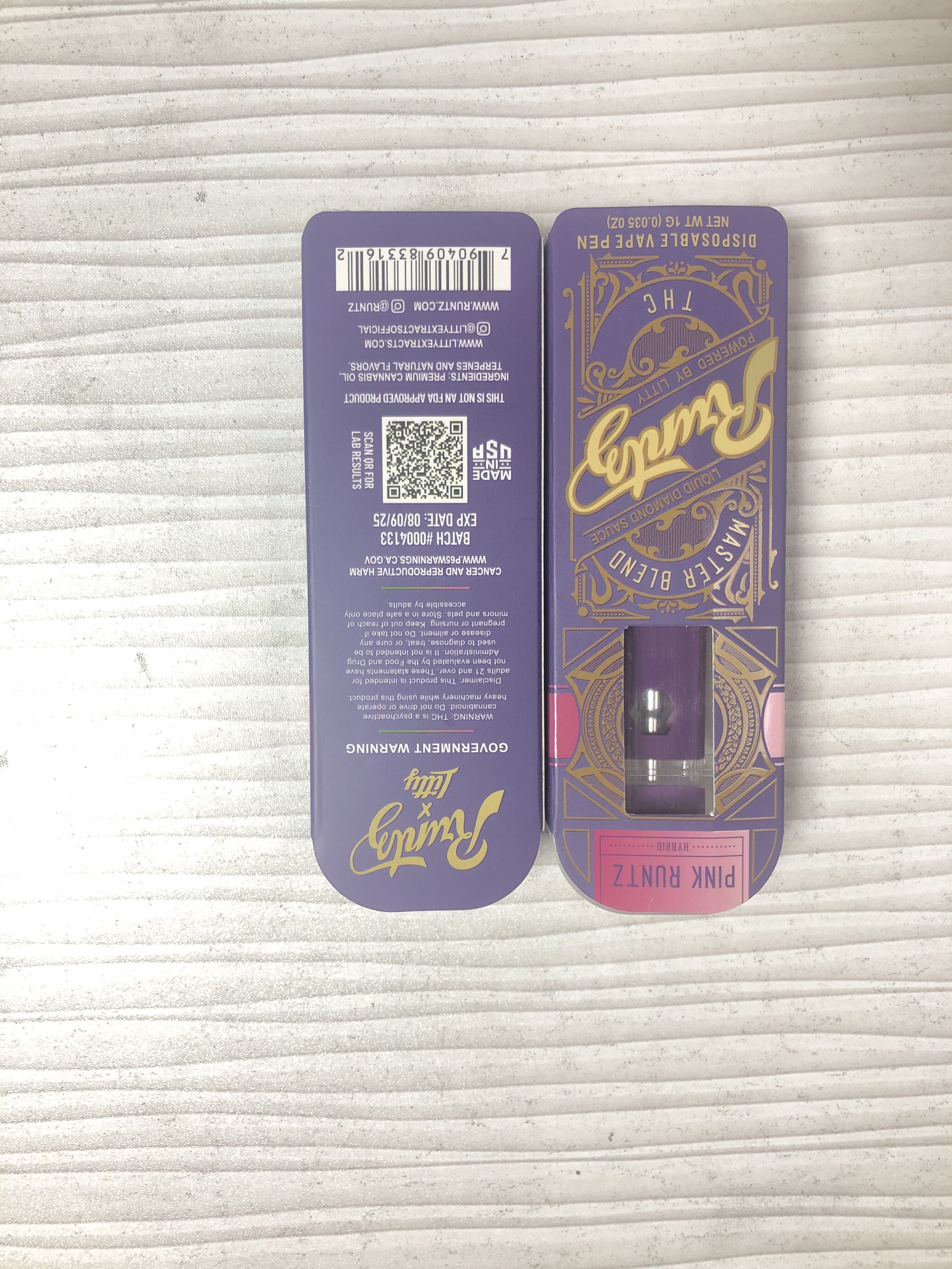 runtz litty disposable vape pen The Biscotti 98.54% THCa Disposable Vape - Hemp Flower Co main image 1