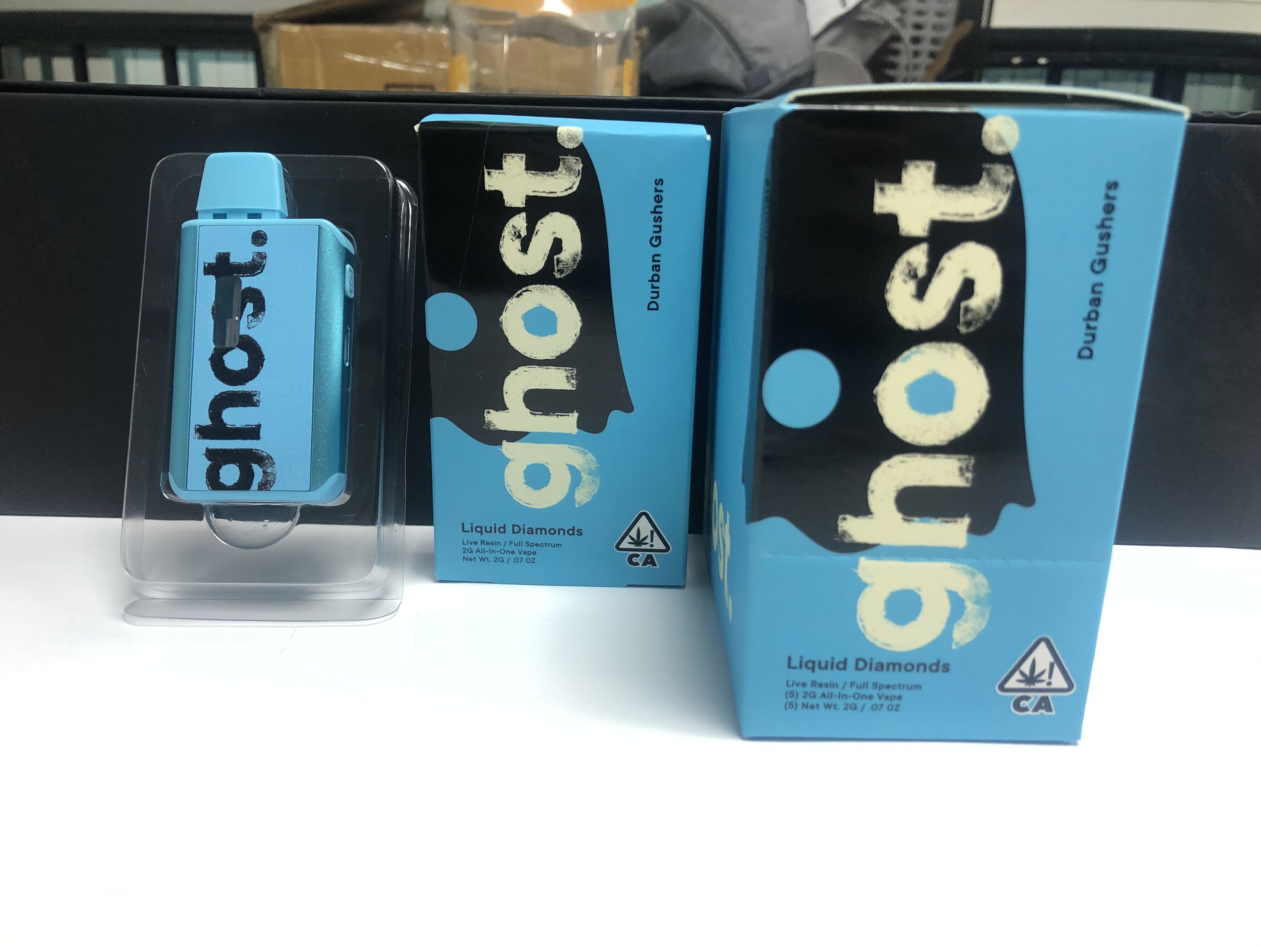 USA STOCK 2ML GHOST Liquid Diamond Disposable Vape Pens 2G Vapes Cartridges