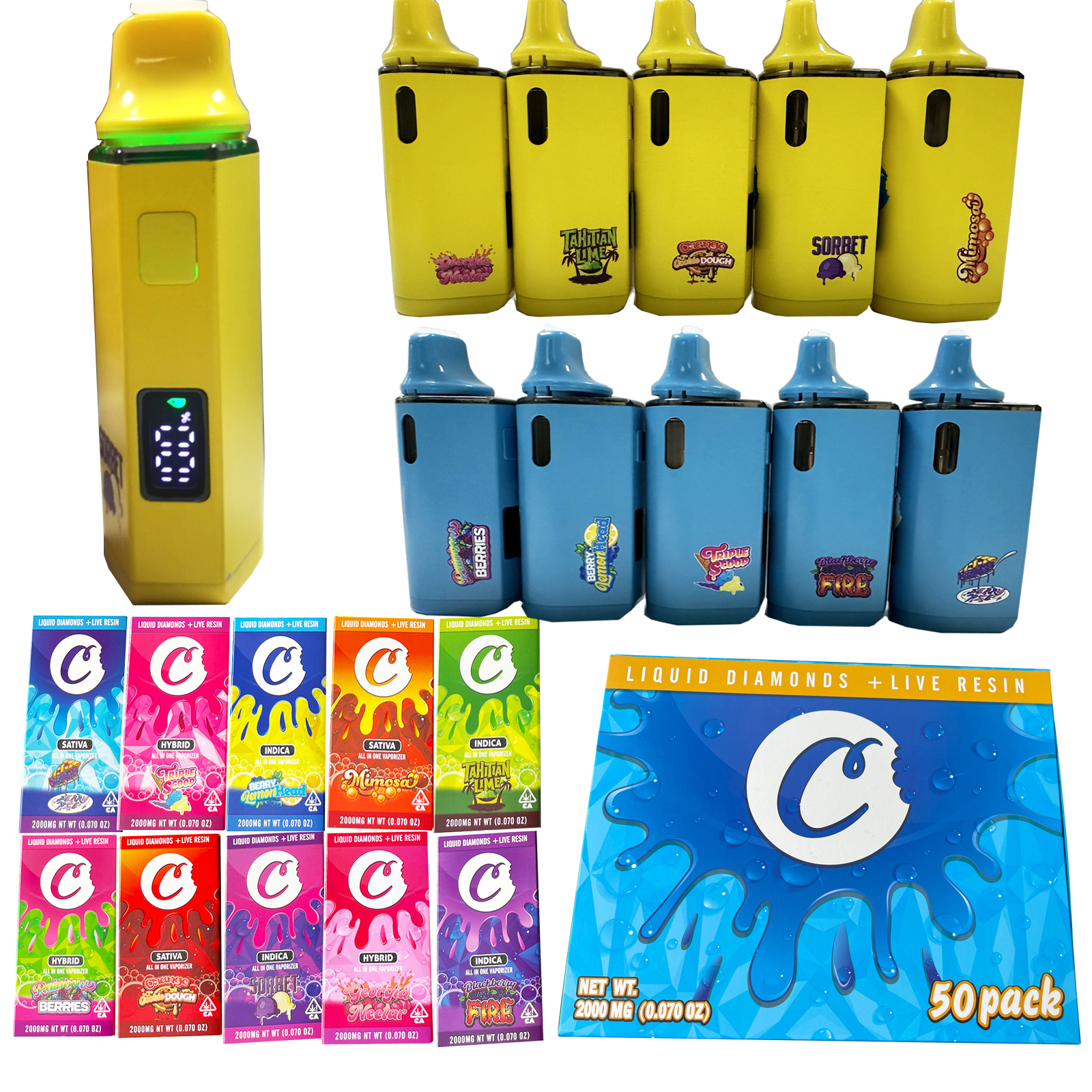 Cookies Disposable Vape Pen 2g 100 Pack Cookies 1g Delta 8 Disposable Vape  USA STOCK 2ML New Cookies Digital Screen Disposable Vapes 2G Empty Carts