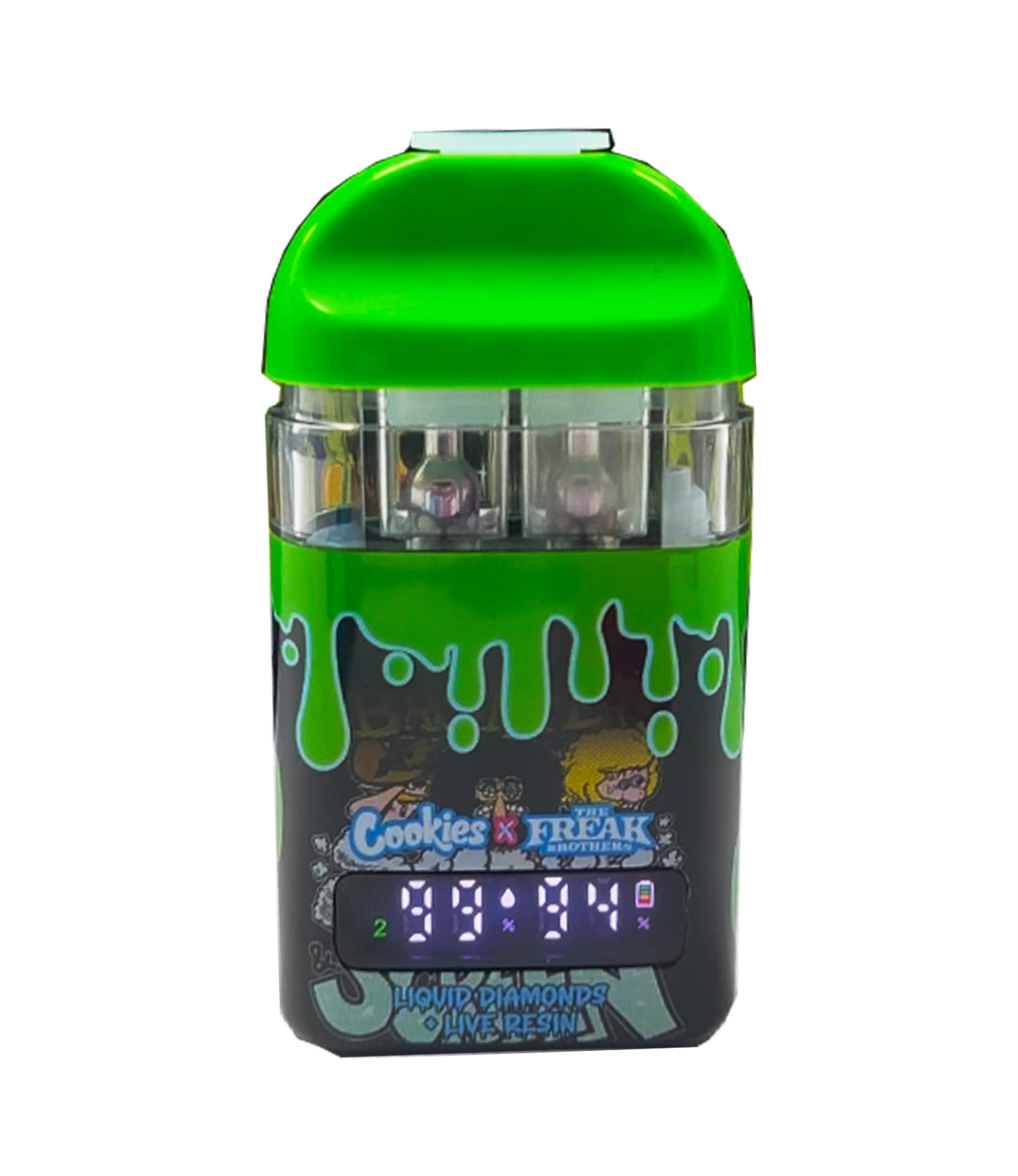 elf bar vape uk Top Picks for Cookies X The Freak Brothers Dual-Chamber Disposable Vape  Pens with Digital Screen main image 1