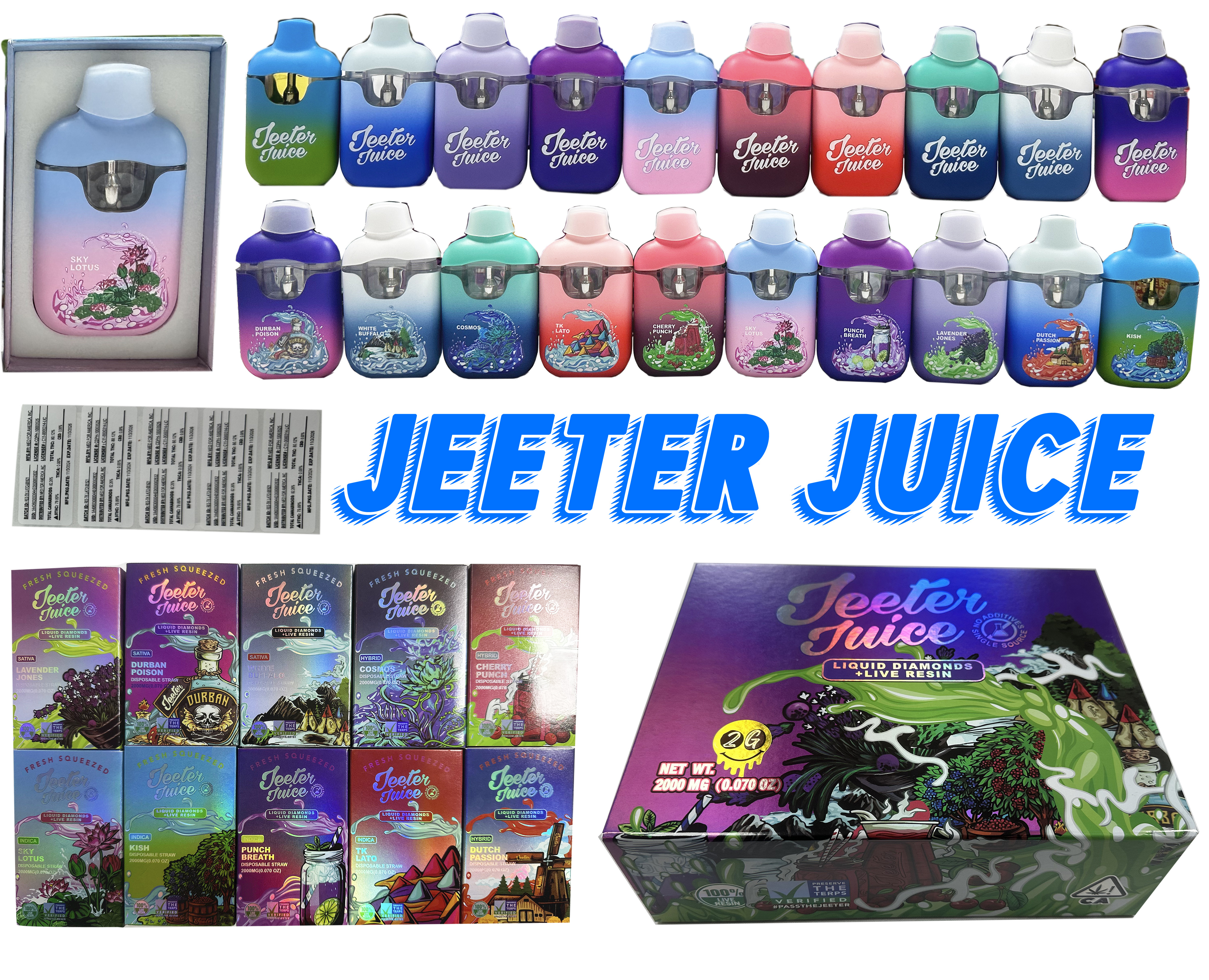 USA STOCK 2ML New Jeeter Juice Disposable Vapes 2G Empty Carts USA STOCK 2ML New Jeeter Juice Disposable Vapes 2G Empty Carts