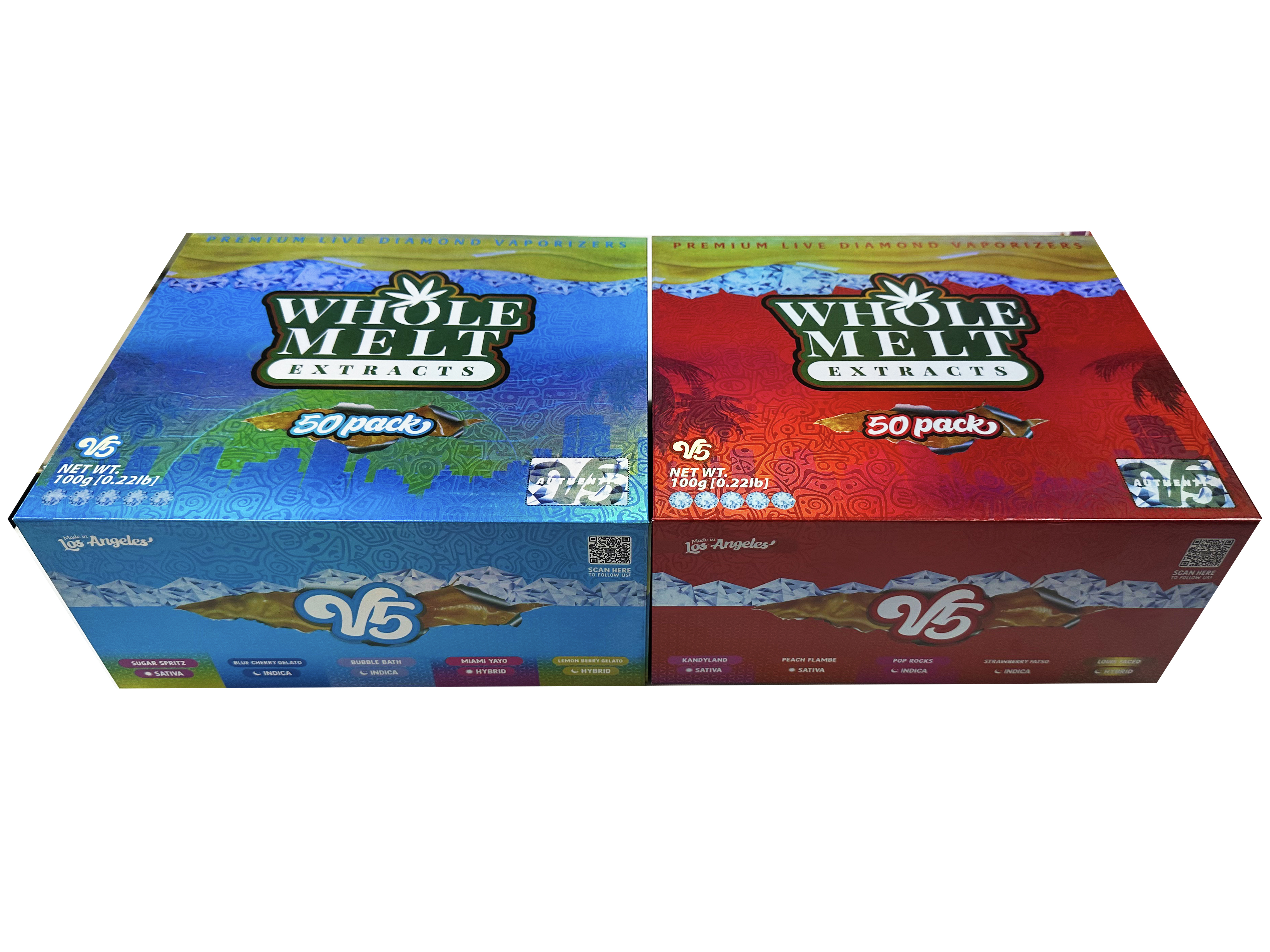USA STOCK 2ML V5 Whole Melt Disposable Vape Disposable 2G Empty Carts