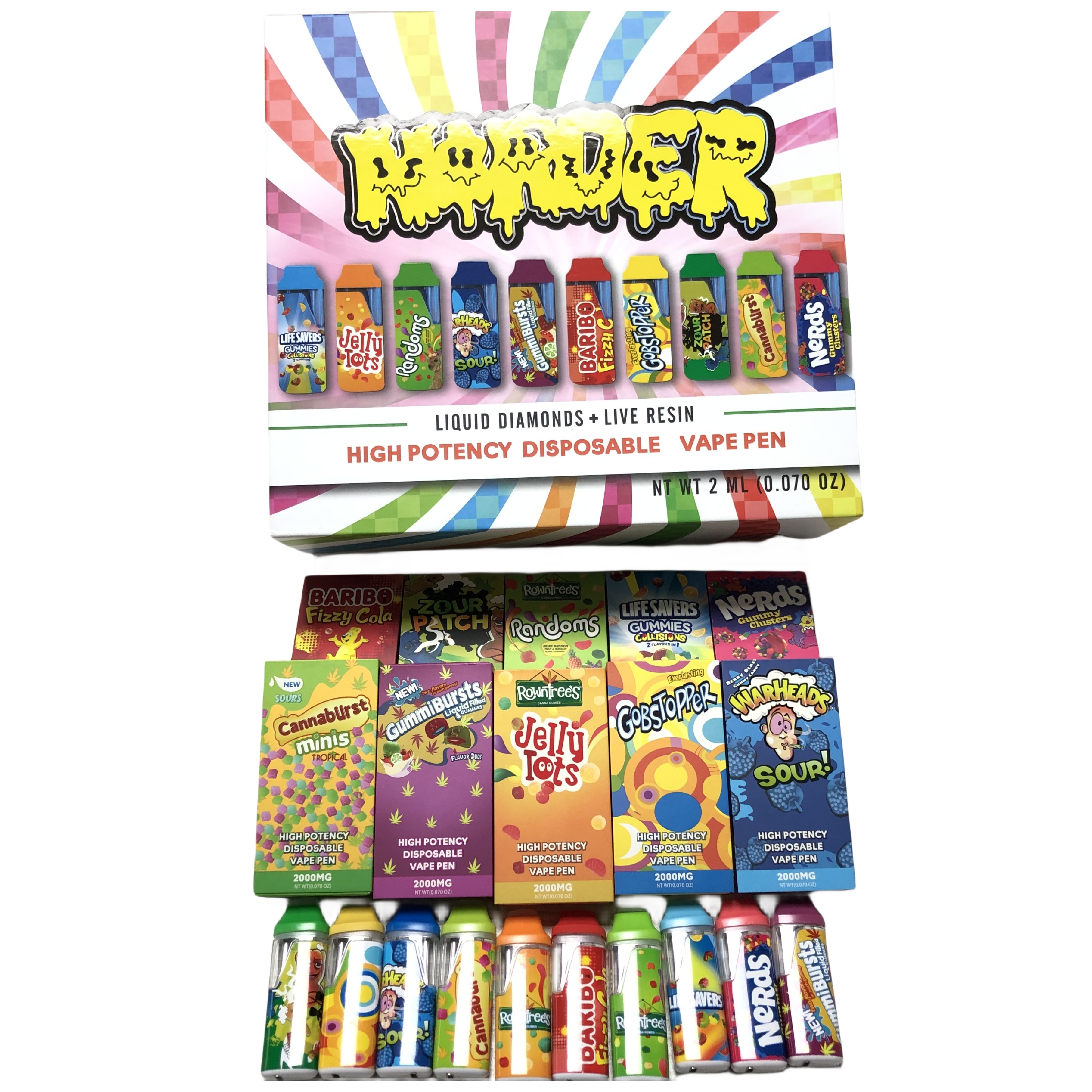 Norder 2ml Disposable Vape Cartridge E cigarette Live Resin Packaging