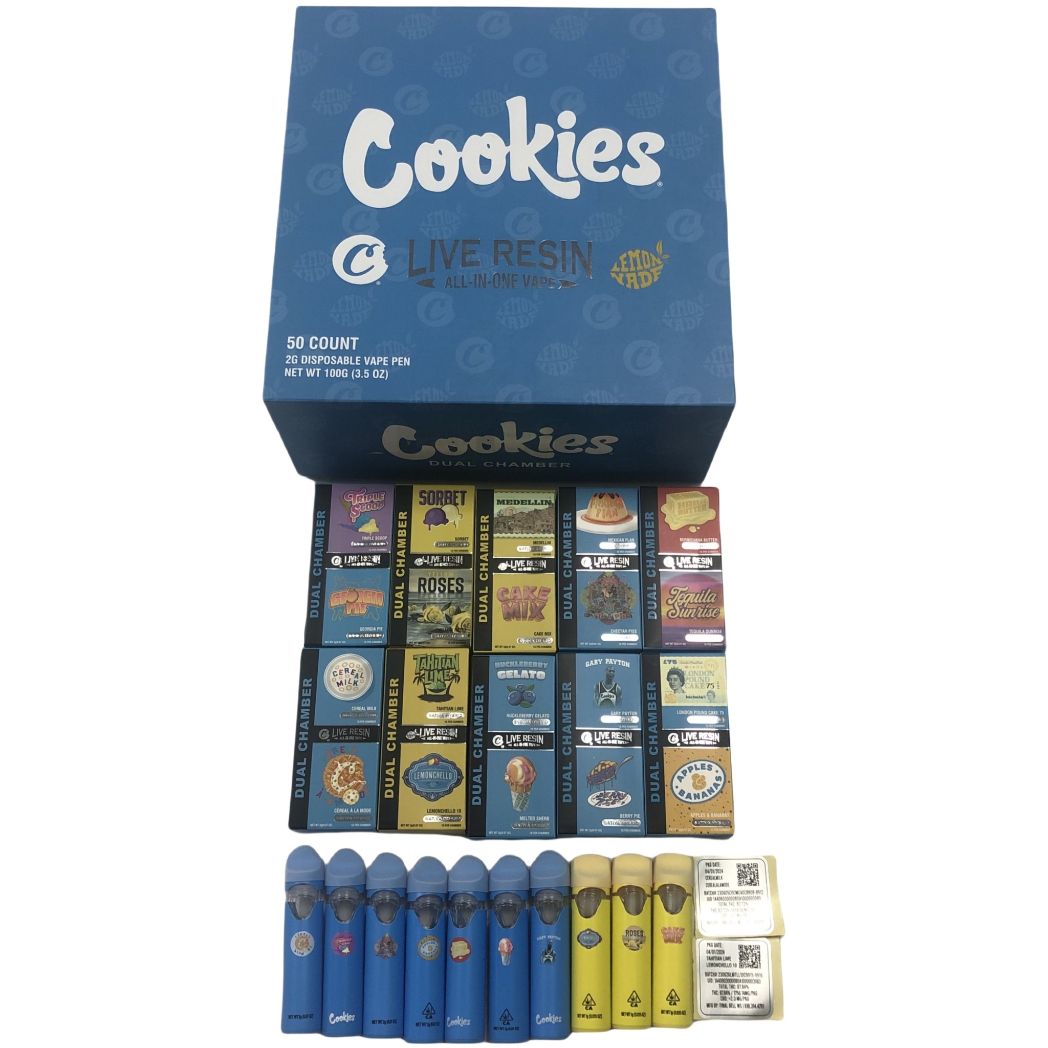 Cookies 2ml 2 Flavirs in one device Vape Pen Pods Cookies 2ml 2 Flavirs in one device Vape Pen Pods