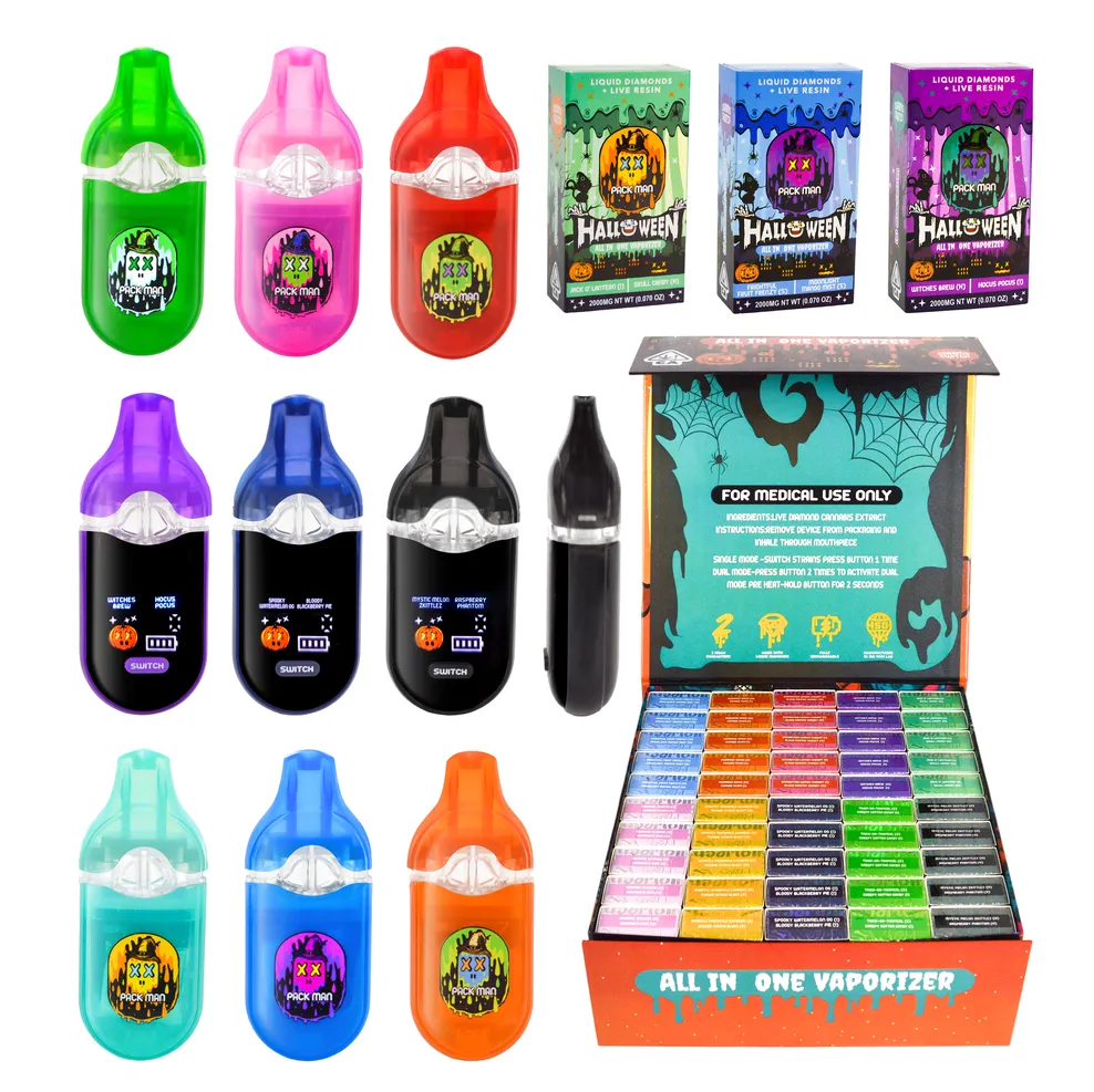 pack man disposable vape price Packman Dual Flavors Halloween Edition 2g USA STOCK Select Flavor ::Pink Lemonade RAD Bundle Blue Razz Slushy POD