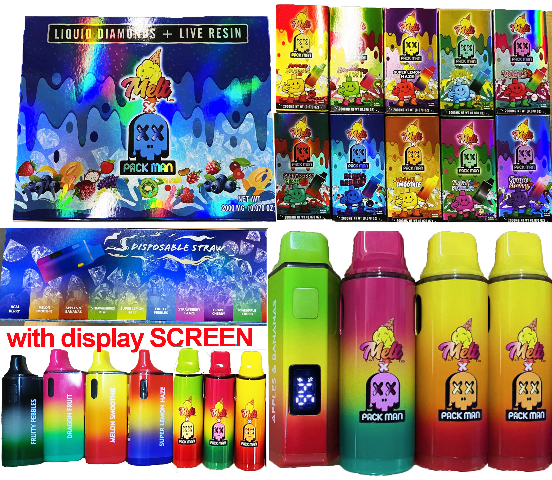 elf bar vape uk Melt x Pack Man THC Vape - GRAPE CHERRY main image 1