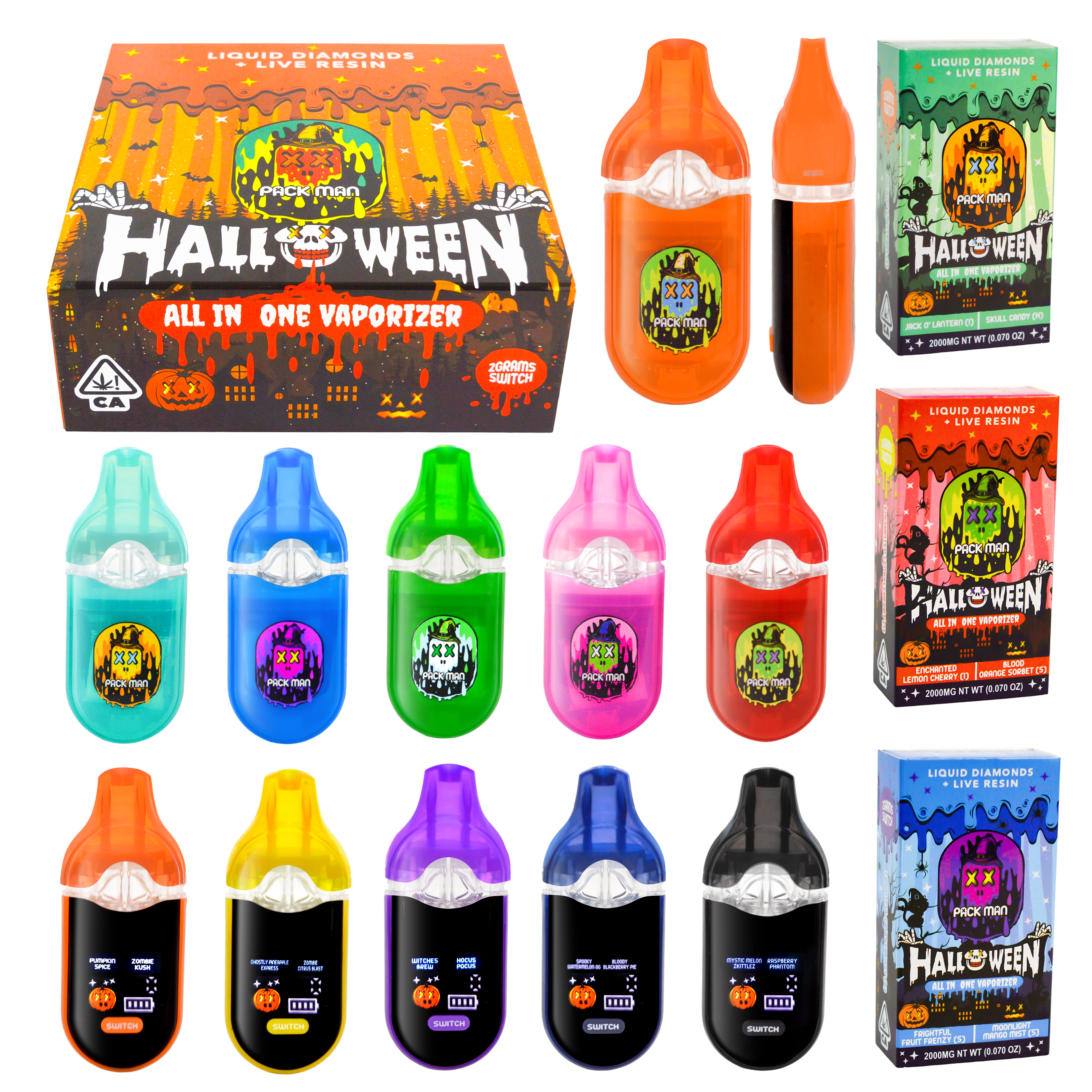 halloween vape flavors Newest Packman Pen Dual Flavor Chamber Edition 2ml Premium Disposable Vape Pen Select Flavor ::Craazzyy Melon Review of the Supbliss Iced Blue Dragon RAZ DC25000