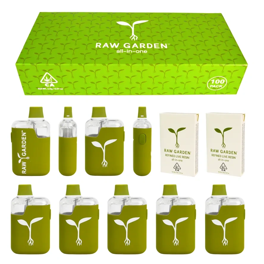 USA Stock 1ml 2ml New Raw Garden Vape Pen All in One Live Resin Liquid  Diamond Disposable Vaping Carts