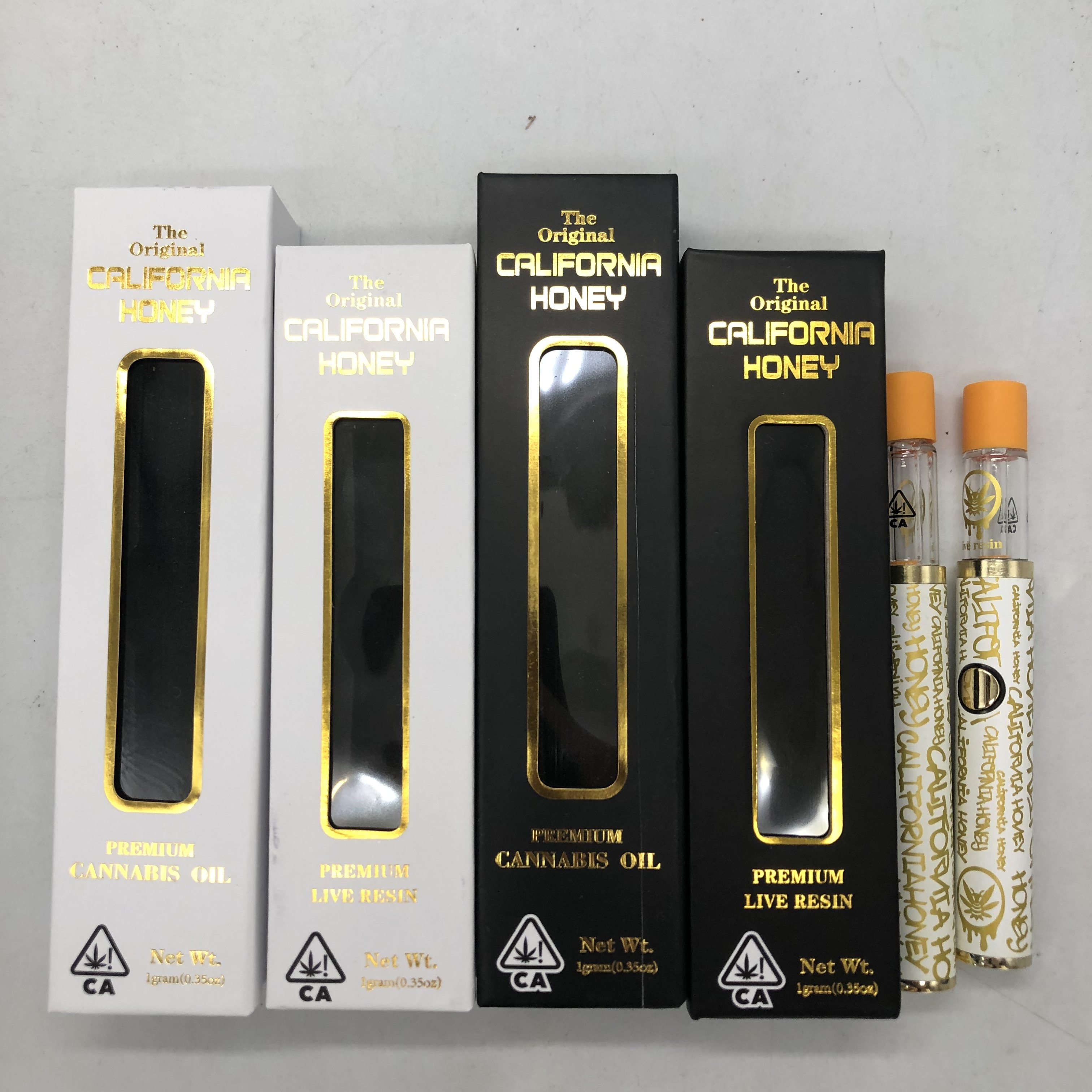 California Honey 1.0ML Empty All Glass Cartridges With Fancy Retail Box