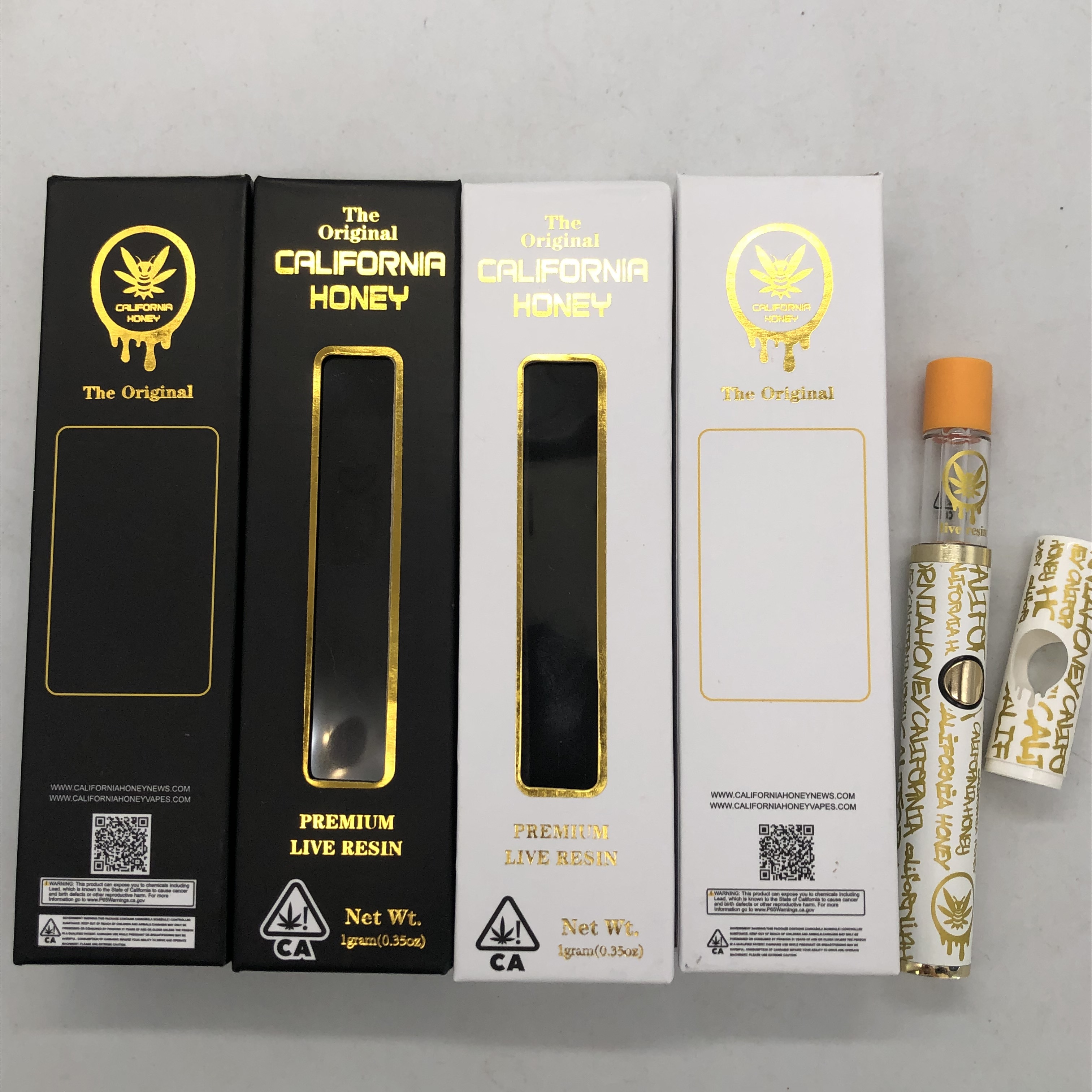 California Honey 1.0ML Empty All Glass Cartridges With Fancy Retail Box