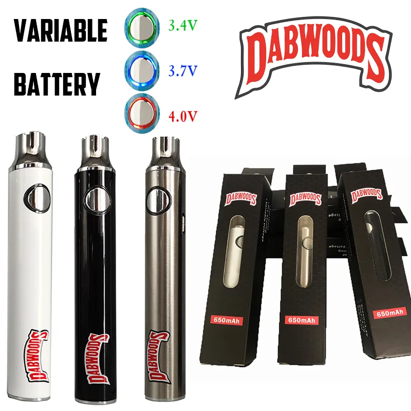 High quality Dabwoods 650mah battery custom made packaging box rechargeable bottom