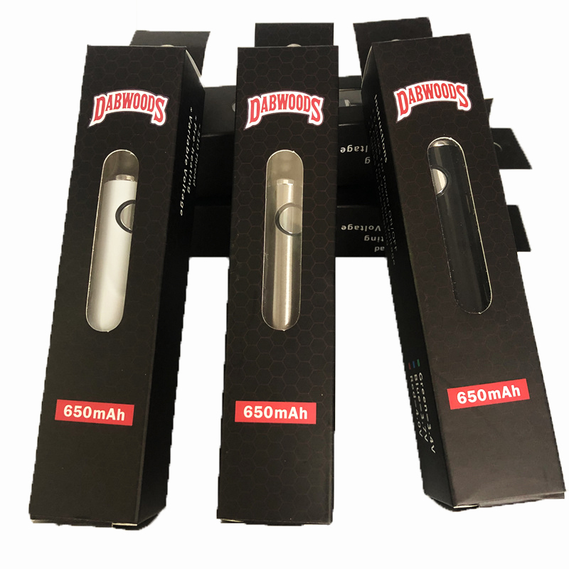High quality Dabwoods 650mah battery custom made packaging box rechargeable bottom