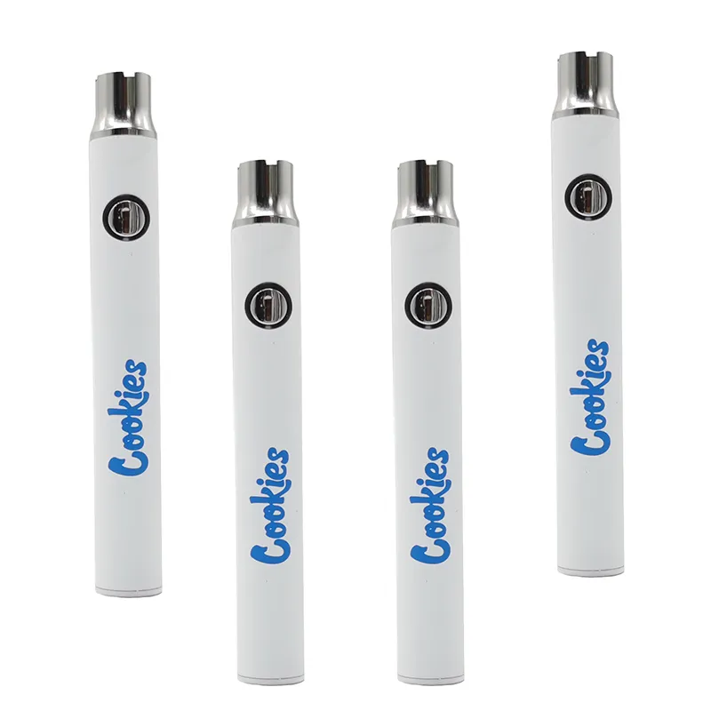 Cookies Vape Battery 510 Thread Long Standing E Cig Disposable Pen 350mah Variable Voltage Preheating Vaping Batteries
