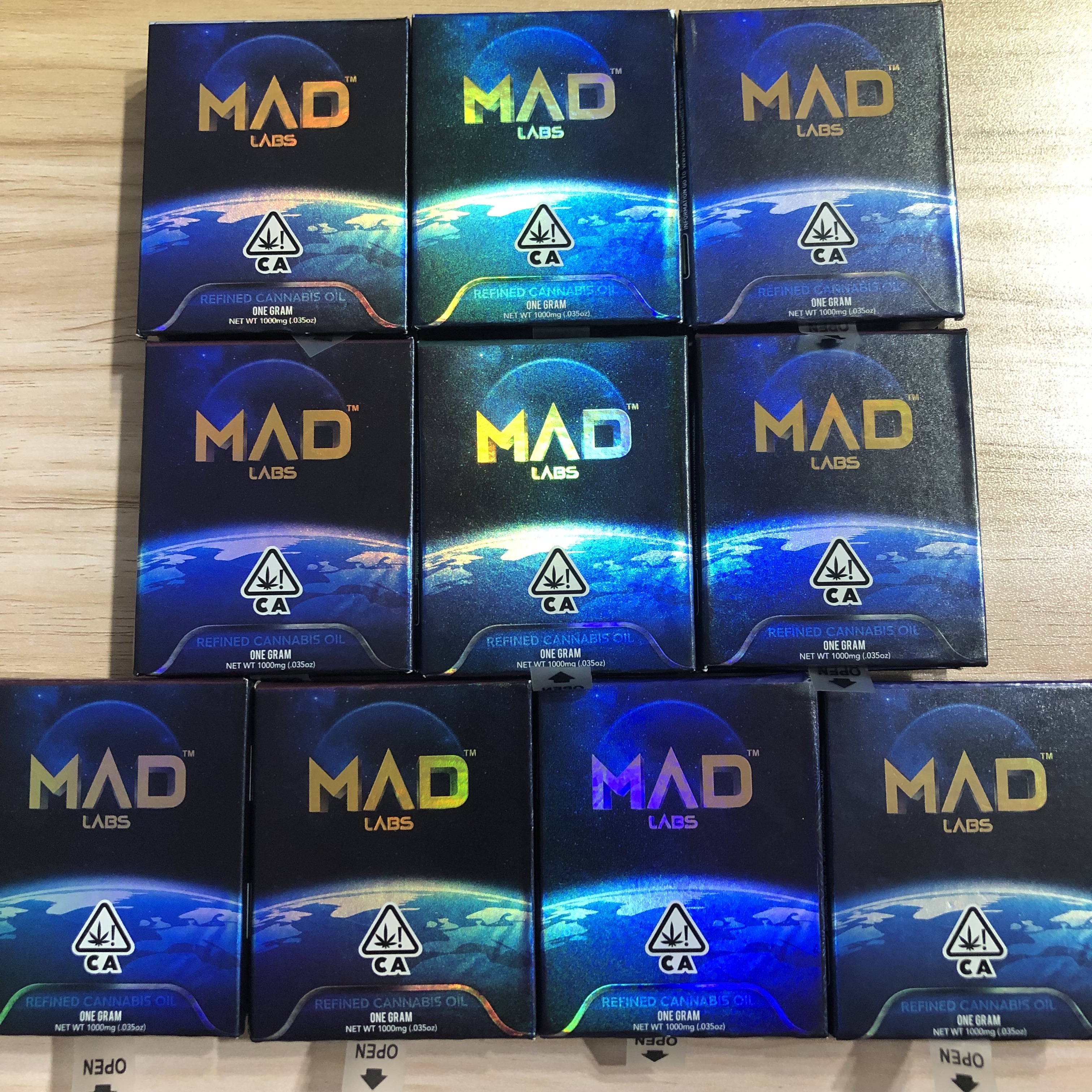 MAD Labs Ceramic Coil Vape Cartridge 510 Thread Carts E Cigarettes Atomizer 0.8ML Empty Vapes Pen Cartridges