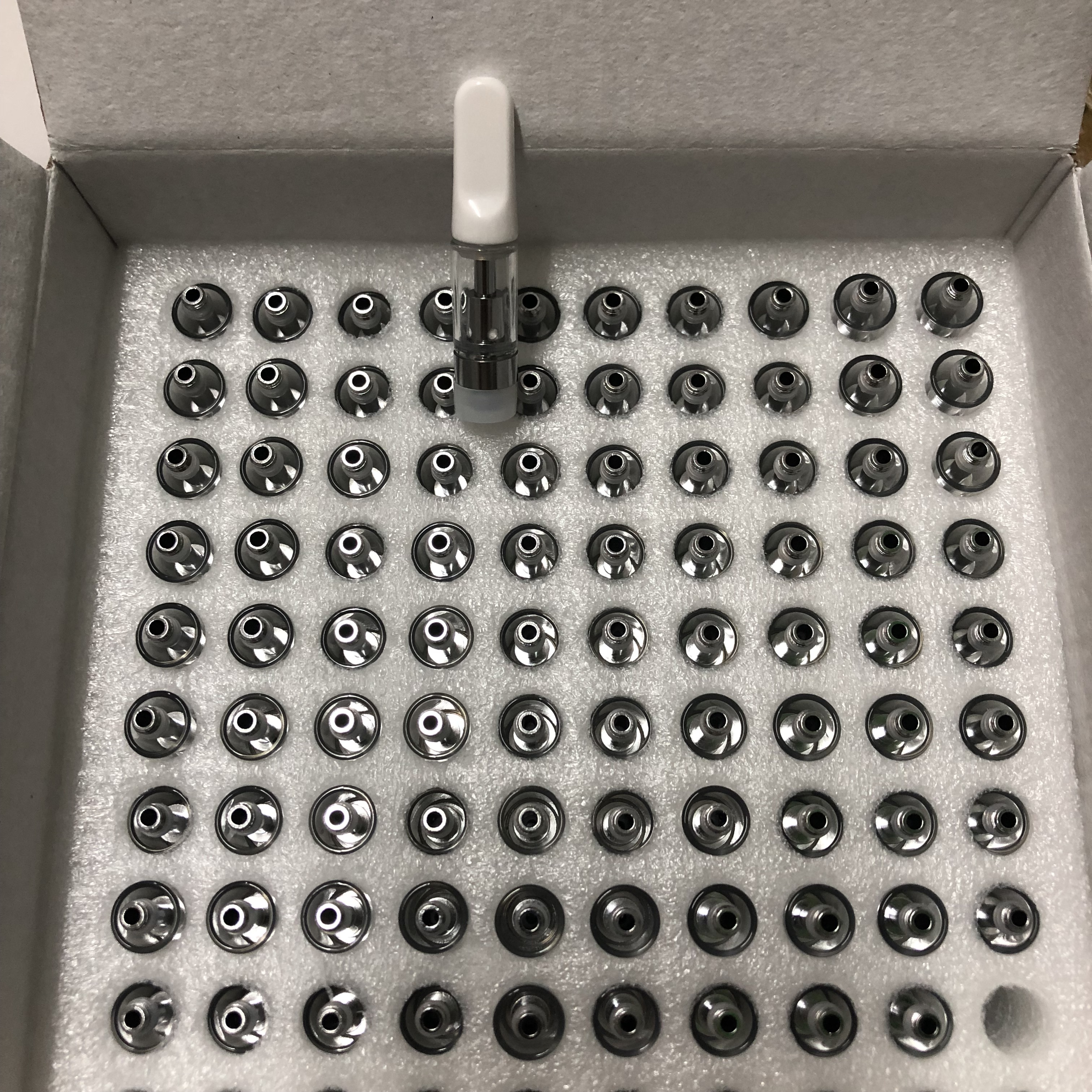USA Stock TH205 Ceramic Vape Cartridges 510 Thread E Cig Empty Atomizer 0.5ml 0.8ml 1.0ml Screw Tip 