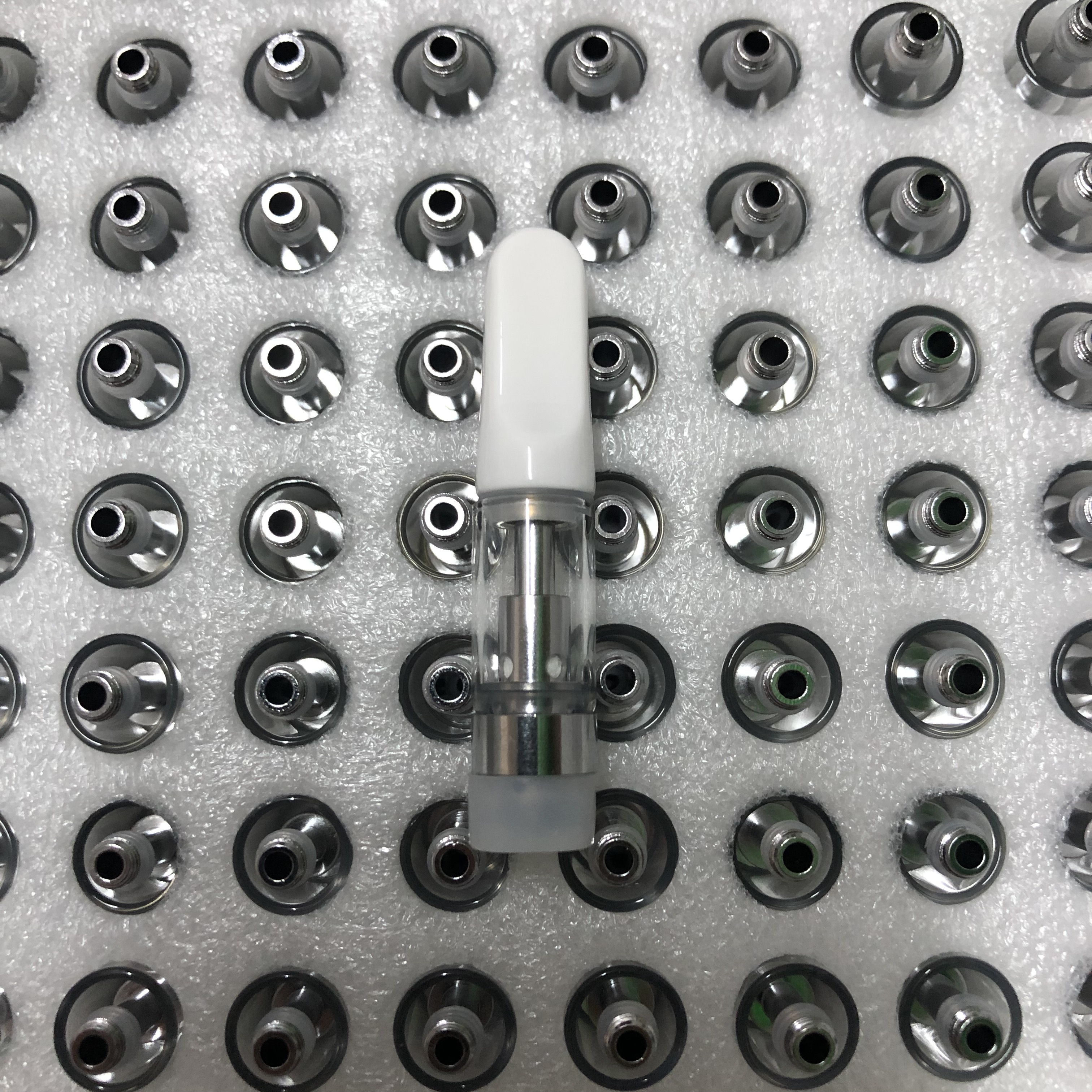 USA Stock TH205 Ceramic Vape Cartridges 510 Thread E Cig Empty Atomizer 0.5ml 0.8ml 1.0ml Screw Tip 