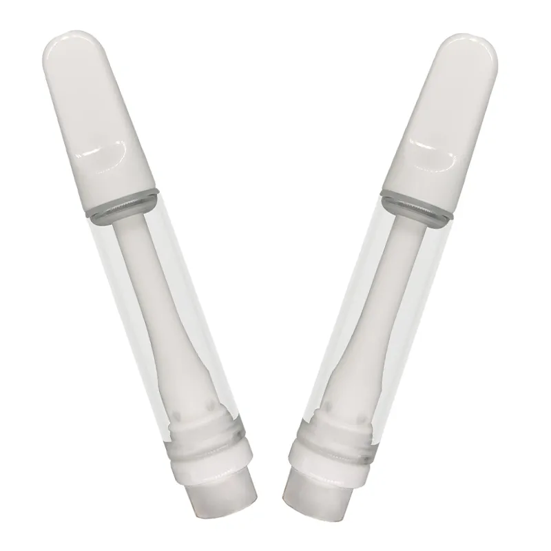 USA Stock Full Ceramic Vape Cartridges 510 Thread Screw Tip Top End Thick Oil Atomizer Pen 