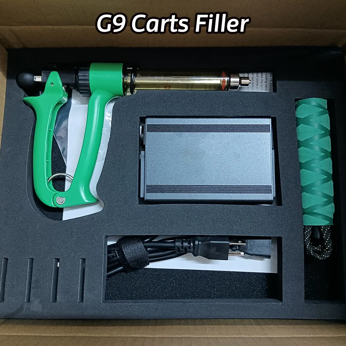 G9 E Cig Vape Carts Filling Machine Semi-Auto Blunt Fill Needle US UK Plug 510 Cartridges Filter Portable Handheld Thick Oil Filling Gun
