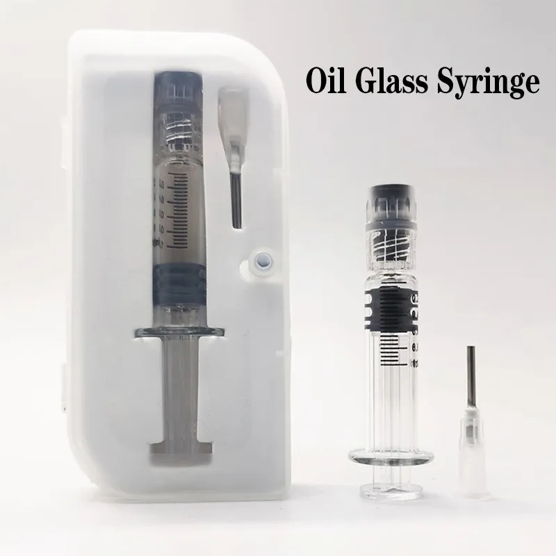 Vape Cartridges Oil Storage Glass Syringes 1ml Lure Lock Disposable Vaporizer Injection Syringe 
