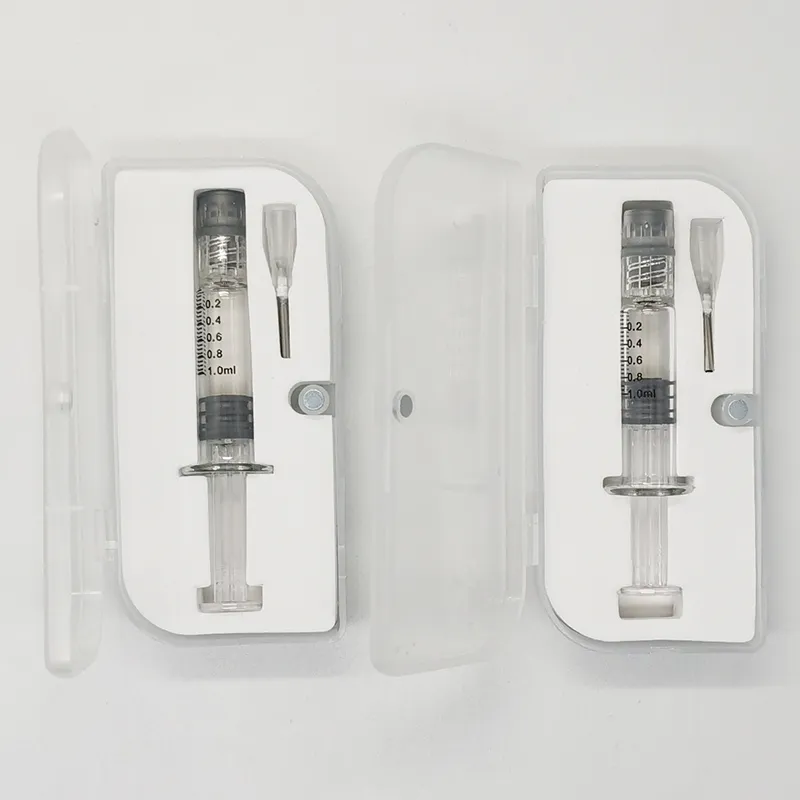 Vape Cartridges Oil Storage Glass Syringes 1ml Lure Lock Disposable Vaporizer Injection Syringe 